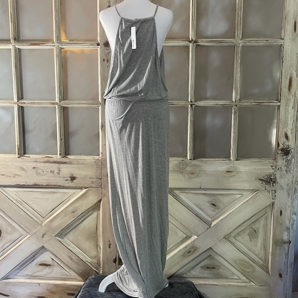 LA Made Drapped T-Back Maxi gray size small - Picture 4 of 7